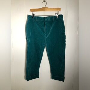 Women’s Velvet Teal Capri Pants. Size 42. Dsquared2.